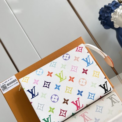 Louis Vuitton - Pochette Toilette MM Monogram Multicolore White Cosmetic Pouch