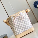 Louis Vuitton Noé BB Damier Azur Bucket Bag N40594 Front View