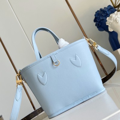 Louis Vuitton - Neverfull Bandoulière Inside Out BB Monogram Handbag Light Blue