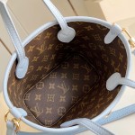 Louis Vuitton Neverfull Bandoulière Inside Out BB light blue Monogram handbag