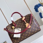Louis Vuitton Speedy Soft 30 Monogram Anniversary handbag in Monogram canvas with leather trim and travel-inspired accessories