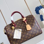 Louis Vuitton Speedy Soft 30 Monogram Anniversary handbag in Monogram canvas with leather trim and travel-inspired accessories