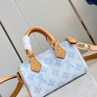 Louis Vuitton - Nano Speedy Monogram Origine Blue Handbag
