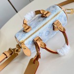 Louis Vuitton Nano Speedy Monogram Origine Blue Handbag