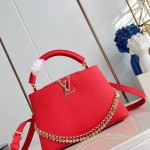 Louis Vuitton Capucines BB LV Confetti red Taurillon leather handbag M28197