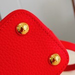 Louis Vuitton Capucines BB LV Confetti red Taurillon leather handbag M28197