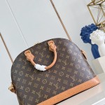Louis Vuitton Alma MM Monogram Ostrich Trim Limited Edition N30049
