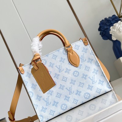 Louis Vuitton - OnTheGo PM Monogram Origine Bleu Courrier Tote Bag
