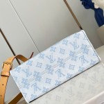 Louis Vuitton OnTheGo PM Monogram Origine Bleu Courrier Tote Bag