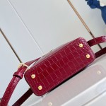 Louis Vuitton Capucines Mini Exceptionals M12944 Black Crocodile Effect Handbag