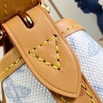 Louis Vuitton CarryAll PM Monogram Origine Bleu Courrier Shoulder Bag M27532 Front View