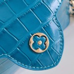 Louis Vuitton Capucines Mini  Crocodile Embossed Gold Diamond Handbag M13737 Front View