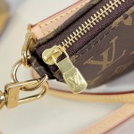 Louis Vuitton Monogram Denim Pochette Accessoires Bag M40712 Front View
