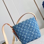  Louis Vuitton M28107 All In BB Bucket Bag in Monogram Denim with Leather Trim