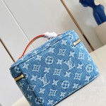 Louis Vuitton M27946 Nice Mini Cosmetic Pouch in Monogram Denim with Leather Trim