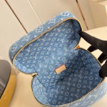 Louis Vuitton M27946 Nice Mini Cosmetic Pouch in Monogram Denim with Leather Trim