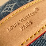 Louis Vuitton M27946 Nice Mini Cosmetic Pouch in Monogram Denim with Leather Trim