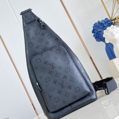 Louis Vuitton - Duo Monogram Canvas & Taïga Leather M28399 Replica Shoulder Bag
