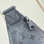 Louis Vuitton Duo Monogram Canvas Taïga Leather M28399 Replica Shoulder Bag