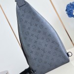 Louis Vuitton Duo Monogram Canvas Taïga Leather M28399 Replica Shoulder Bag