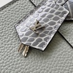 Louis Vuitton-inspired dynamic chip replica handbag in gray black blue and green color options