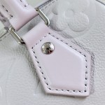 Louis Vuitton-inspired Speedy Bandoulière 20 replica handbag in Monogram Empreinte-style embossed grained leather