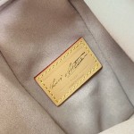 Louis Vuitton-inspired Side Trunk medium replica handbag in Monogram Bleu Courrier style