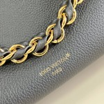 Louis Vuitton-inspired Noé Trunk replica handbag in brown and black calfskin-style leather