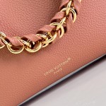 Louis Vuitton-inspired Noé Trunk replica handbag in brown and black calfskin-style leather