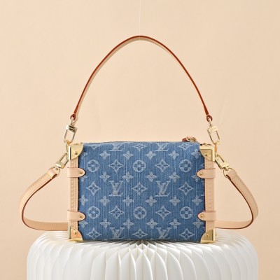 Louis Vuitton - Side Trunk Medium Denim Rendez-Vous Monogram Blue Handbag M27450
