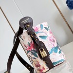 Louis Vuitton All In BB Monogram Eden Dune Floral Bucket Bag M29067 with leather trim and removable pouch