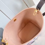Louis Vuitton All In BB Monogram Eden Dune Floral Bucket Bag M29067 with leather trim and removable pouch