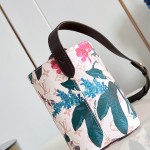 Louis Vuitton All In BB Monogram Eden Dune Floral Bucket Bag M29067 with leather trim and removable pouch