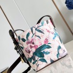 Louis Vuitton All In BB Monogram Eden Dune Floral Bucket Bag M29067 with leather trim and removable pouch