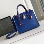 Louis Vuitton-inspired dynamic chip replica handbag in gray black blue and green color options
