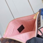 Louis Vuitton Neverfull MM Damier Ebene tote bag N41603 with steel-tone hardware leather trim and removable zip pouch