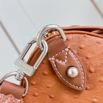 Louis Vuitton Speedy P9 Bandoulière 25 Monogram leather handbag N89119 with polished metal hardware and lambskin lining