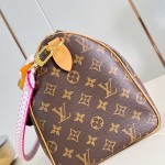 Louis Vuitton Speedy Soft 30 Paris À Vélo Monogram handbag M27512 with Nanogram shoulder strap round charm and nylon pouch