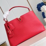 Louis Vuitton Capucines Souple Large M26259 smooth leather handbag with top handles and removable shoulder strap