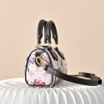 Louis Vuitton Nano Speedy M29149 Monogram Eden floral mini handbag with leather handle and shoulder strap