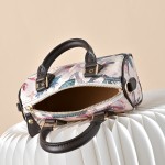  Louis Vuitton Nano Speedy M29149 Monogram Eden floral mini handbag with leather handle and shoulder strap
