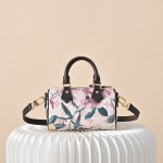  Louis Vuitton Nano Speedy M29149 Monogram Eden floral mini handbag with leather handle and shoulder strap