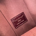 Louis Vuitton Side Trunk PM waxed calfskin leather handbag M26305 with metal studs and adjustable shoulder strap