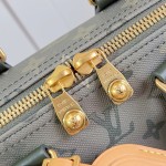 Louis Vuitton Keepall Bandoulière 35 Monogram Eclipse travel bag M27054 with leather handles and adjustable shoulder strap