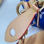  Louis Vuitton Speedy P9 Bandoulière 20 M28185 blue leather handbag with Monogram pattern and detachable strap