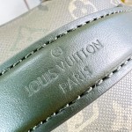 Louis Vuitton Discovery PM M29769 Monogram Surplus backpack with leather trim and front zip pocket