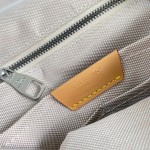 Louis Vuitton Christopher MM M27554 Monogram denim backpack with leather trim and side pockets