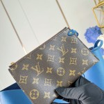 Louis Vuitton Low Key Cabas MM M25341 sky blue leather tote bag with padlock detail and adjustable handles