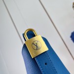  Louis Vuitton Low Key Hobo MM M28220 Soft Calfskin Leather Shoulder Bag with Signature Padlock