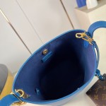 Louis Vuitton All In BB M27370 Low Key grained leather bucket bag with LV padlock and detachable Monogram pouch